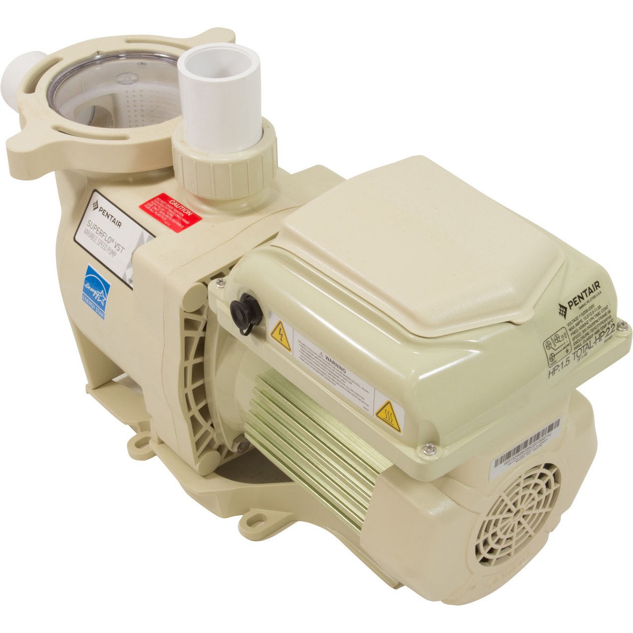 Variable Speed Pool Pump, Pentair WhisperFlo VST, 2.6thp, 115v/208-230v, 2"