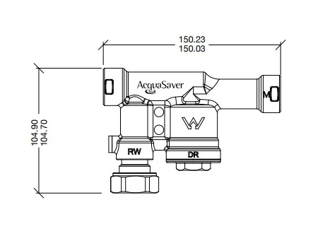 Acquasaver 20mm dimensions