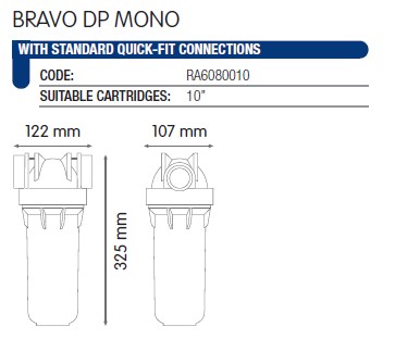 Bravo DP mono dimensions