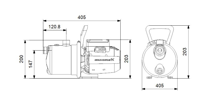 Grundfos JP 4-47 dimensions -1