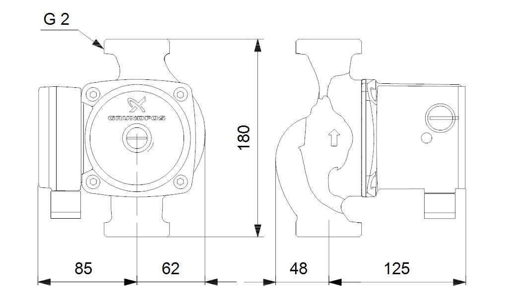 UPS 32-82 N 180 dimensions