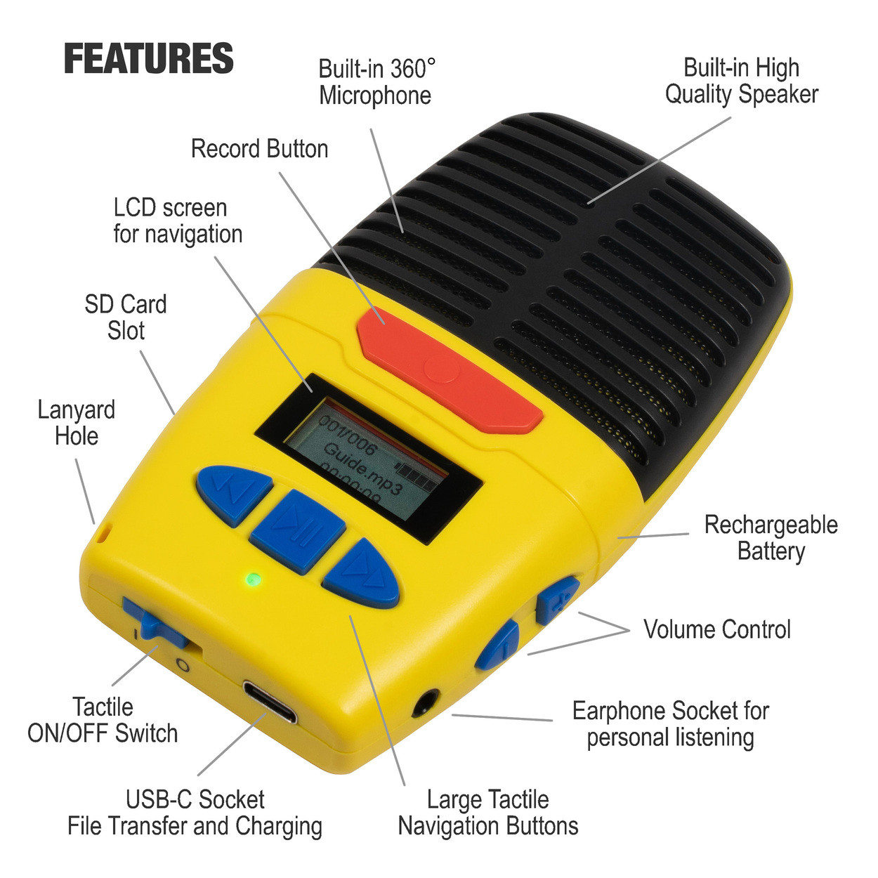 Micro-Speak Plus Talking Digital Voice Recorder | LS&S