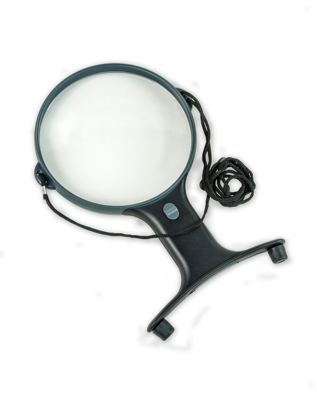 WITHit Hands-Free Collapsible Lighted Magnifier, 3.5 D, Black 2x Magnification