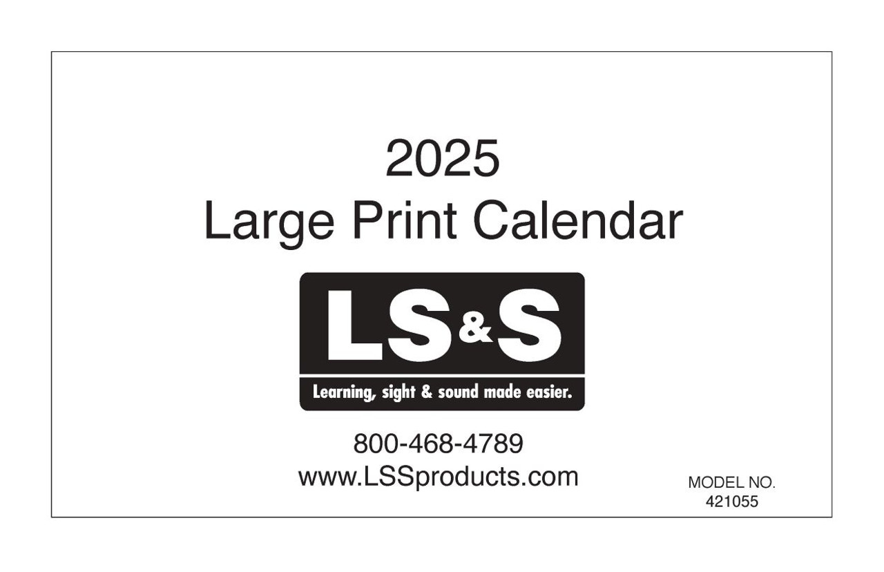 Image: 2025 large print calendar cover