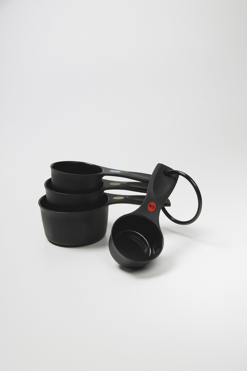 Black Measuring Tools - 4 Measuring Cups / 4 Measuring Spoons