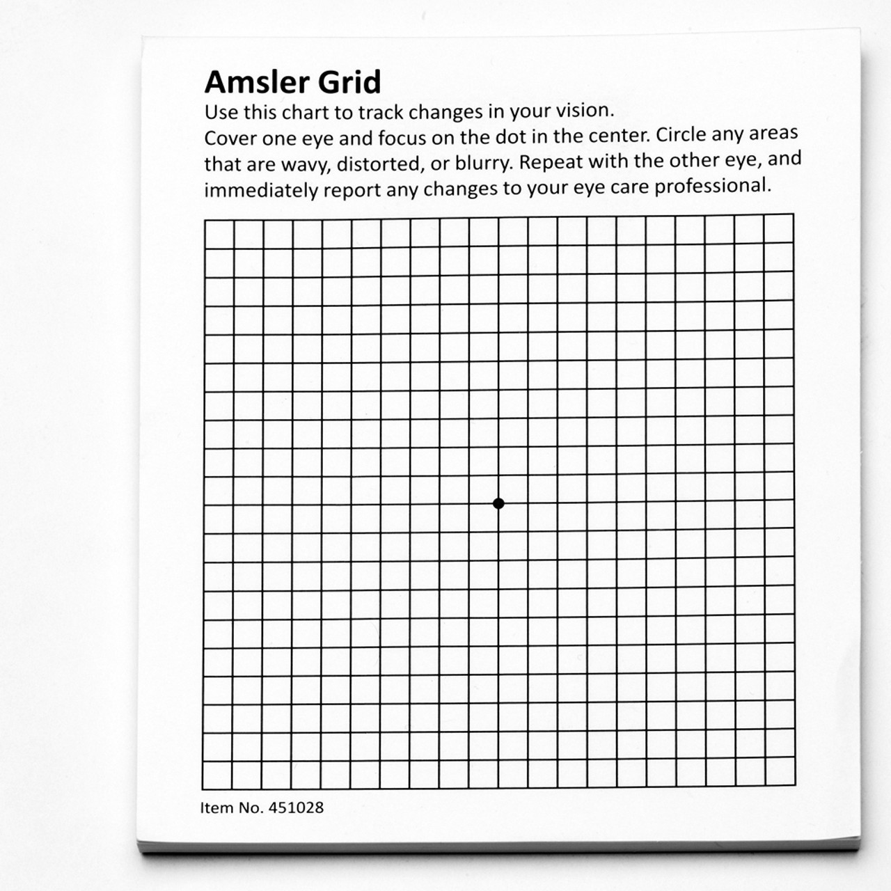 Amsler Grid 50-Sheet Pad With Magnet