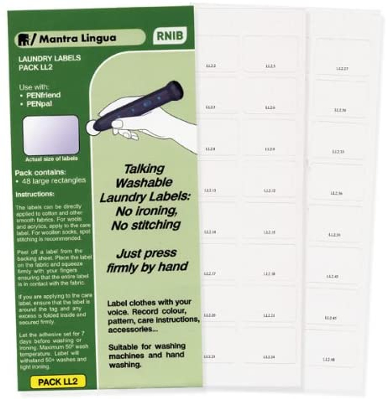 PenFriend Audio Laundry Labels - 48 count