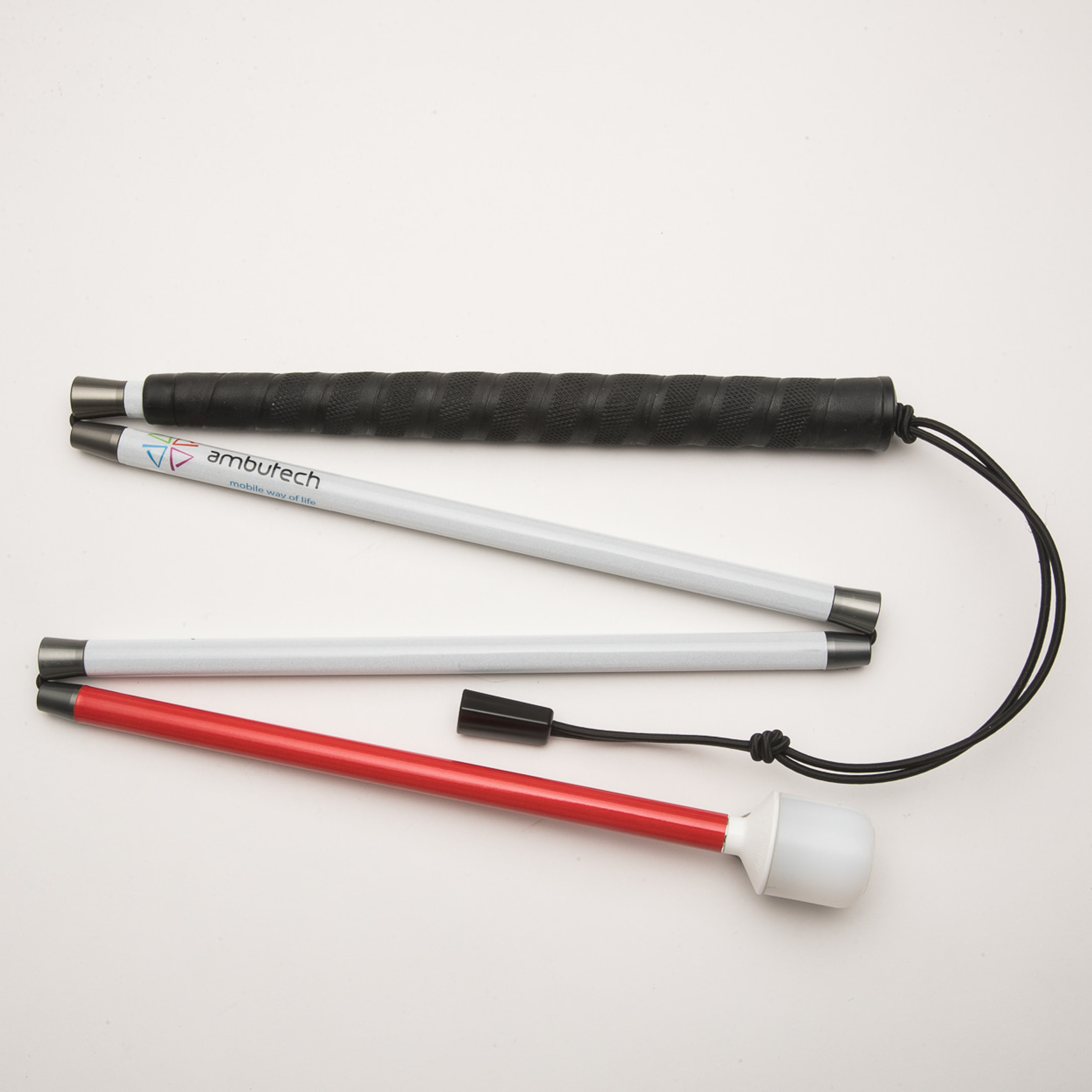 Ambutech Aluminum Folding Cane with Rolling Marshmallow Tip