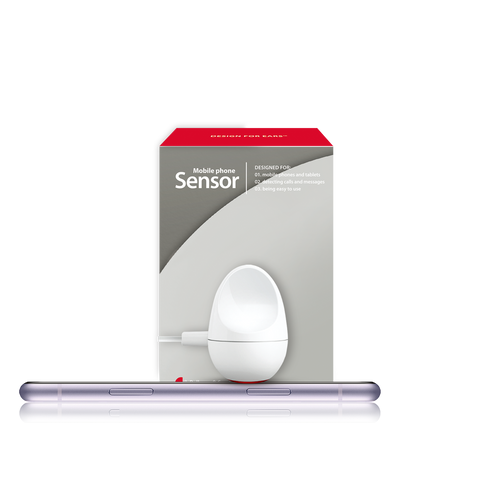 Image: Bellman & Symfon mobile phone sensor, with packaging