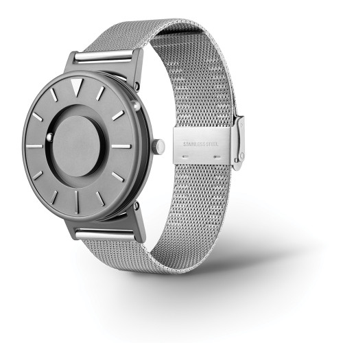 Braille Watch - Silver Face - Silver Expansion Band | LS&S