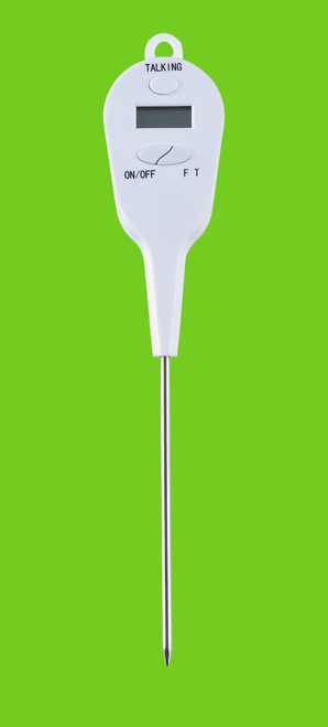 Image: talking cooking thermometer green background