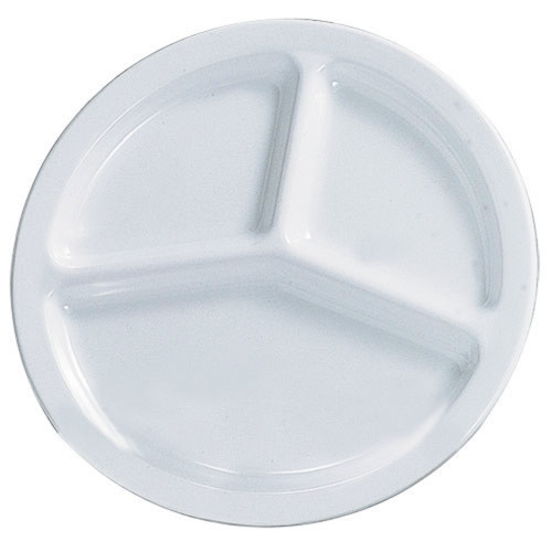 3 Compartment Plates - White