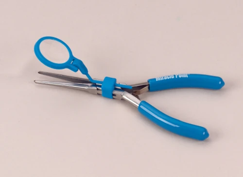 image: needle nose pliers with 5X magnifier