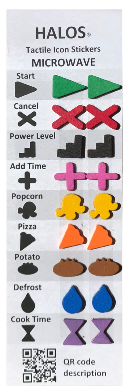 Microwave Sticker HALOS Multi Color Tactile Microwave Stickers | LS&S