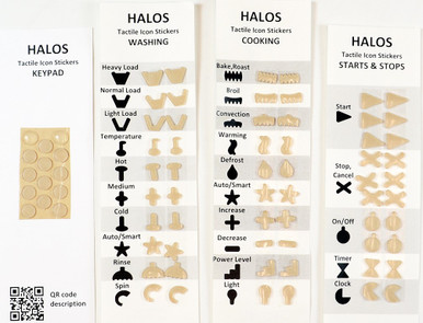 HALOS Clear Tactile Washer Stickers