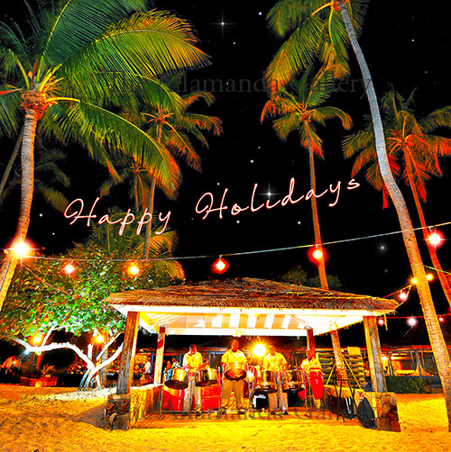 Steel Pan band plays at Deadman's Beach on Peter Island Steel Pan band plays at Deadman's Beach on Peter Island