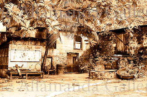 Callwood Rum Distillery Sepia Canvas Callwood Rum Distillery Sepia Canvas