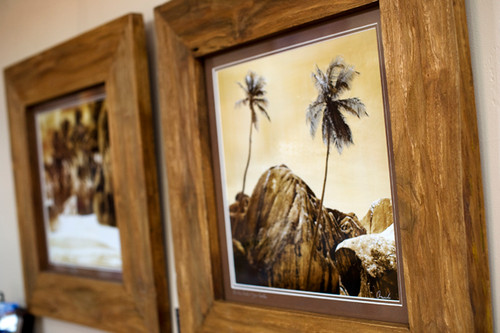 Pair of Heavy Carved Teak Framed sepia photographs SOLD Pair of Heavy Carved Teak Framed sepia photographs SOLD