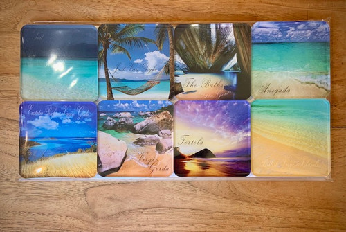 Pack of eight assorted Island Coasters Pack of eight assorted Island Coasters