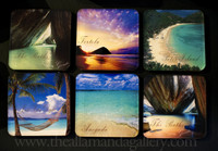 Pack of six assorted Island Coasters