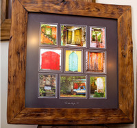 framed in our repurposed teak frame 18x18