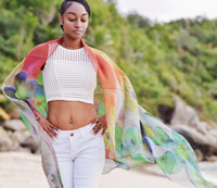 Spa Flower (green) sarong / scarf