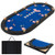 Portable 84 x 42 Inch 10-Player Foldable Padded Poker Table Top-Blue B593-UY10156