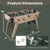 54 Inch Foosball Table Arcade Soccer Game Table with 2 Balls and 26 Players-Natural B593-UY10096