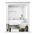 Wall-Mounted Multipurpose Vanity Mirror with Shelf-White - Color: White D681-HW61553WH