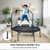 40 Inch Foldable Fitness Rebounder with Resistance Bands Adjustable Home-Blue - Color: Blue D681-TW10010BL