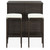  Bar Set Brown PE rattan, steel Large Bar Set Rectangular A949-313470