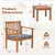 3 Pieces Patio Wood Furniture Set with soft Cushions for Porch-White B593-HW72094