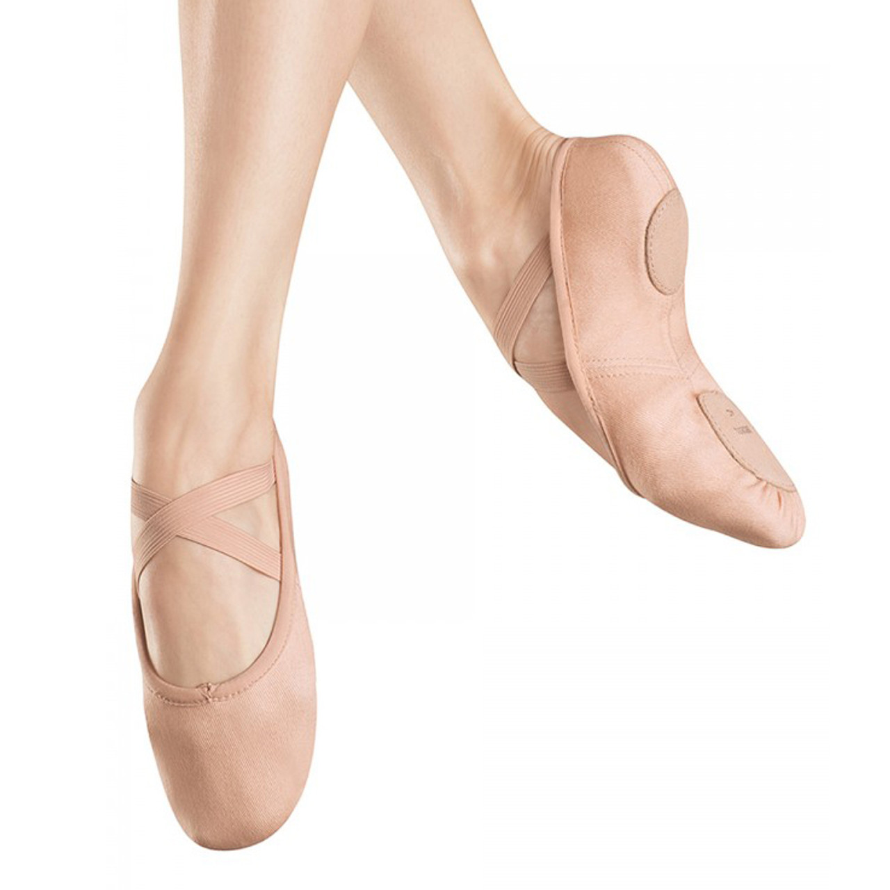 tan canvas ballet shoes