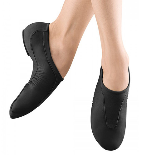 black slip on split sole jazz shoes