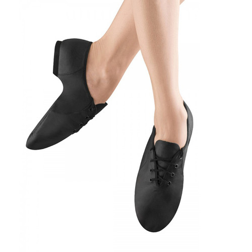 Bloch Jazzsoft Leather Jazz Shoe With Rubber Split Sole Lace Up