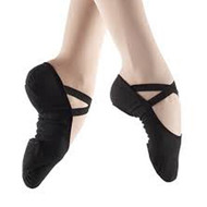 GSA Saturday School Black Split Sole Stretch Canvas Ballet Shoe
