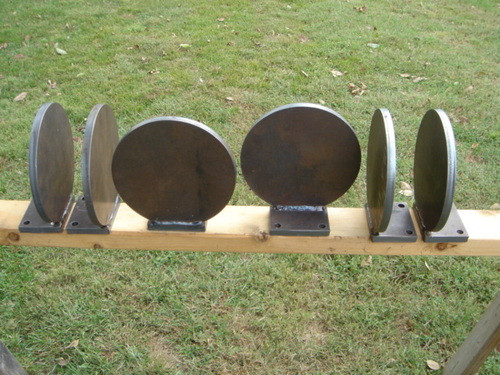 NRA Knockover Action Plate 8 inch Diameter - 1/2" AR500 Target 6 pcs.