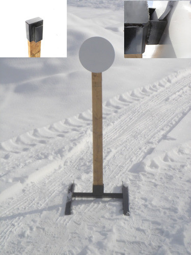 Hanging Steel Challenge Target w/base- 12" Dia. 3/8" AR500 Steel Plate