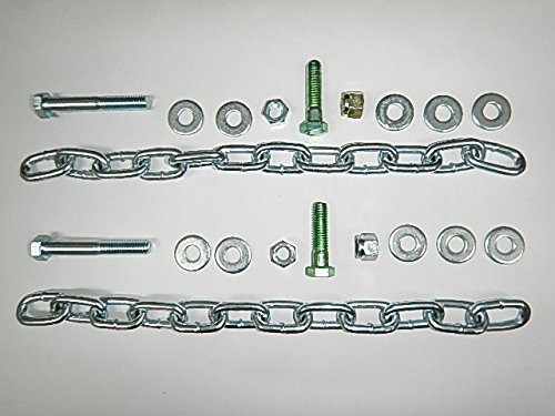 1/4" Proof Chain Mounting Kit with 2 1/2" bolts for mounting to a 2"x4" board