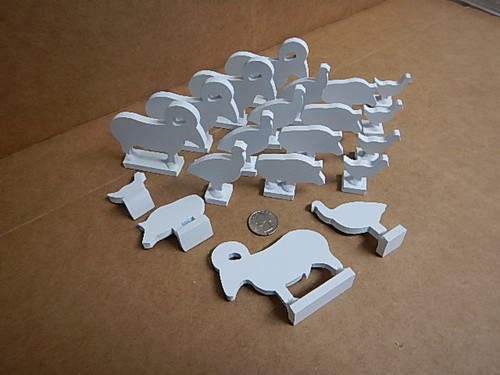 IHMSA NRA 1/4" Thick Silhouette Steel Target White Set 1/10 Scale