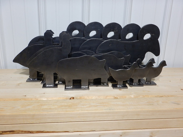 IHMSA Smallbore Steel Silhouette Target 20 Pc. Set - 3/8 Scale
