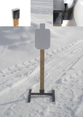 Hanging Steel Challenge IDPA 2/3 Scale Target w/base- 3/8" AR500 Steel Plate