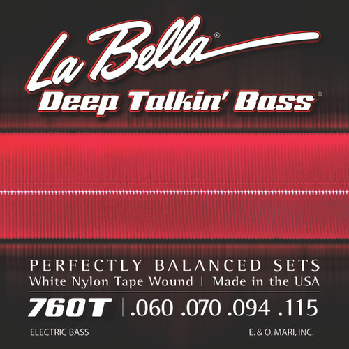 La Bella 760T White Nylon Tape Wound - 60-115