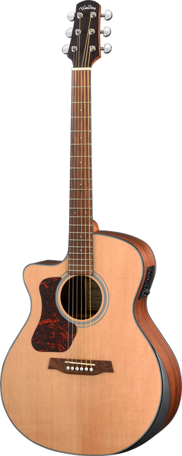 Walden G550RCELW Natura Solid Spruce Top Left-Handed Armrest Grand Auditorium Acoustic Cutaway-Electric - Open Pore Satin