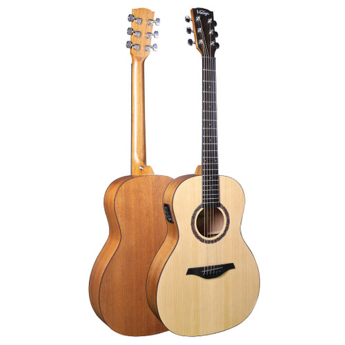 Vintage Statesboro' Moonshine Parlour Cutaway Electro-Acoustic Guitar ~ Natural Moonshine