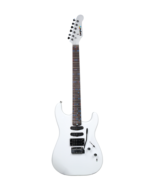 LITEJAM Electric Guitar RGB24 & Carry Bag - White