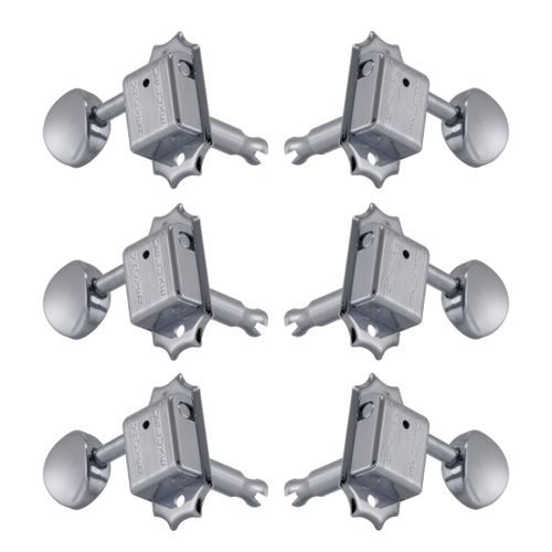 Grover Deluxe 133 Series Chrome Set 3+3 - Metal Buttons