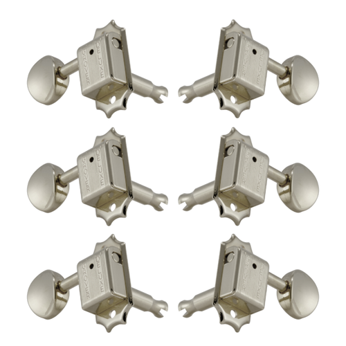 Grover Deluxe 133 Series Nickel Set 3+3 - Metal Buttons