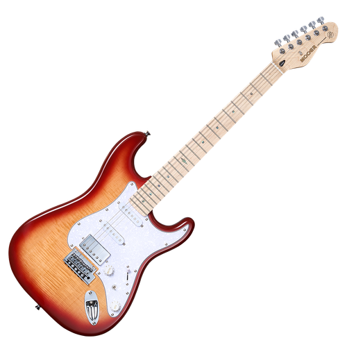 MOOER MSC30 PRO STRAT STYLE GUITAR SUNSET RED