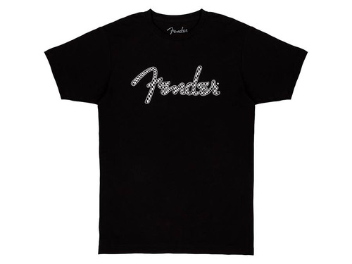 Fender Clothing T-Shirts spaghetti wavy checker logo t-shirt